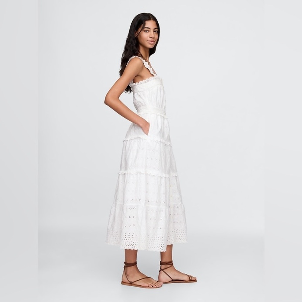 White Eyelet Midi Sundress - Brand: - Picture 9 of 13